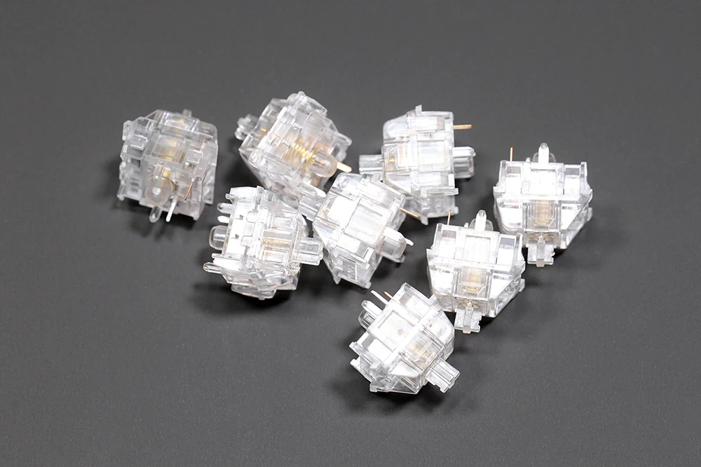 Kailh Clione Limacina Switch RGB SMD Linear Tactile 58g Switches For Mechanical keyboard mx stem 5pin Transparent Gold Plated - Image 6