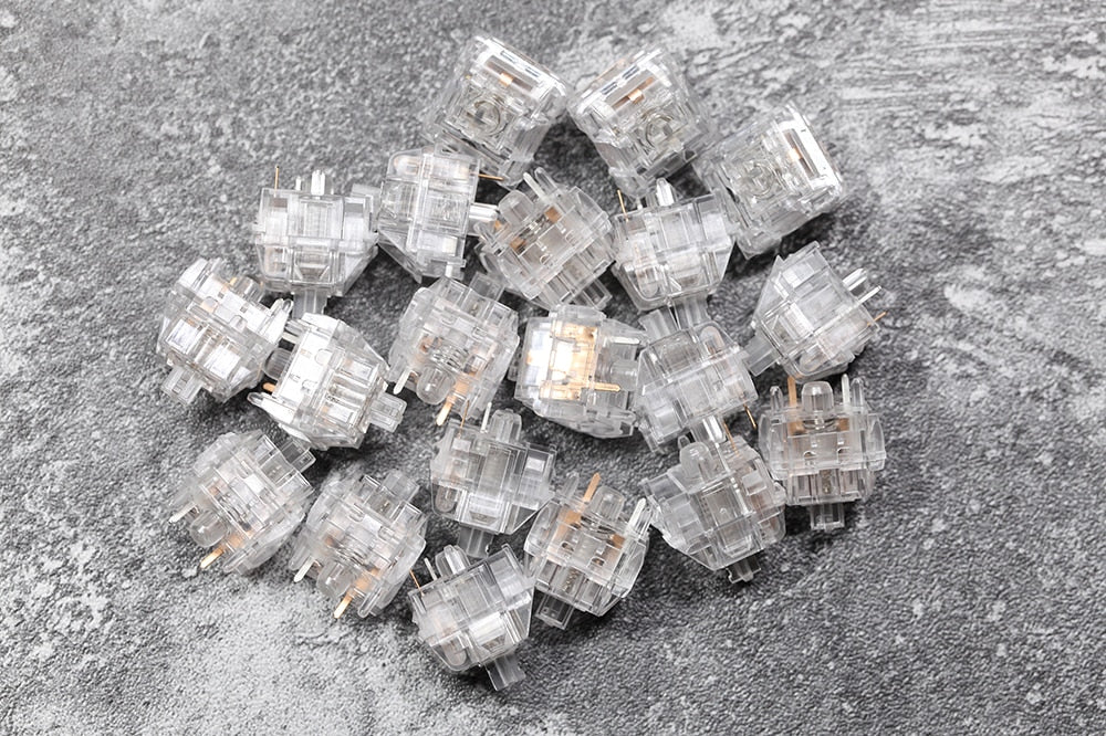 Kailh Clione Limacina Switch RGB SMD Tactile 58g Switches For Mechanical keyboard mx stem 5pin Transparent Selected Plated - Image 2