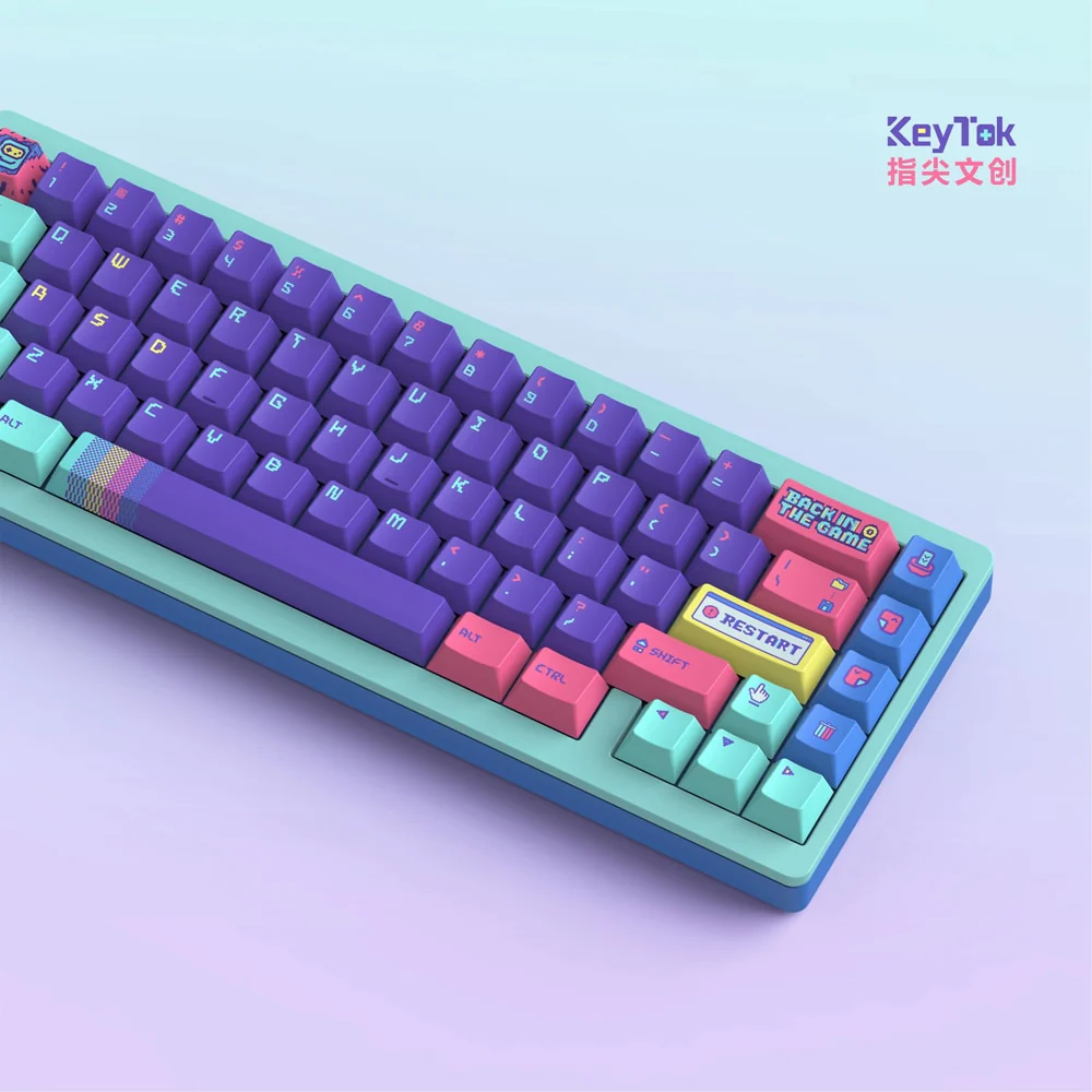 KeyTok Cherry Profile Back in The Game Dye Sub Keycap Set thick PBT for keyboard 87 tkl 104 ansi xd64 bm60 xd68 CSTC75 BM87 BM65 - Image 5