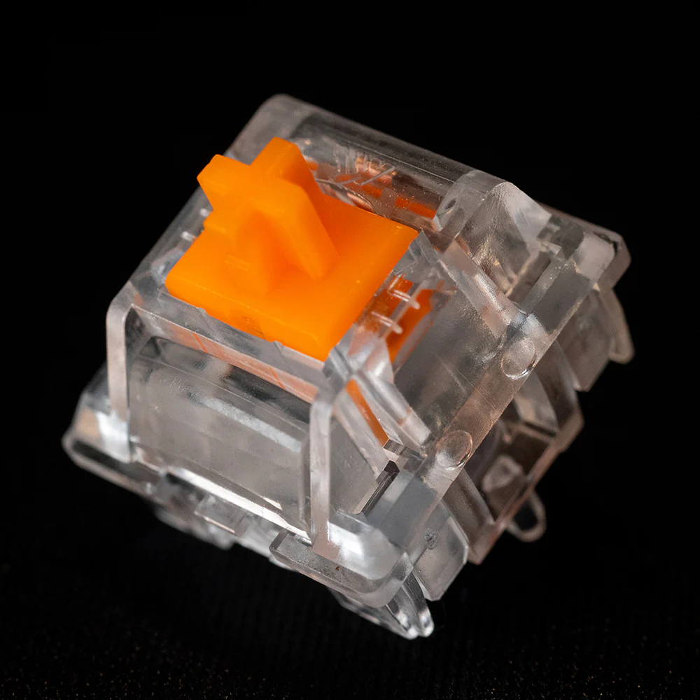 KTT Ice Orange Switch Silent Linear Switch 43g 55g for Gaming Mechanical Keyboard Orange PC POM TPE Pre Lubed Long Spring - Image 3