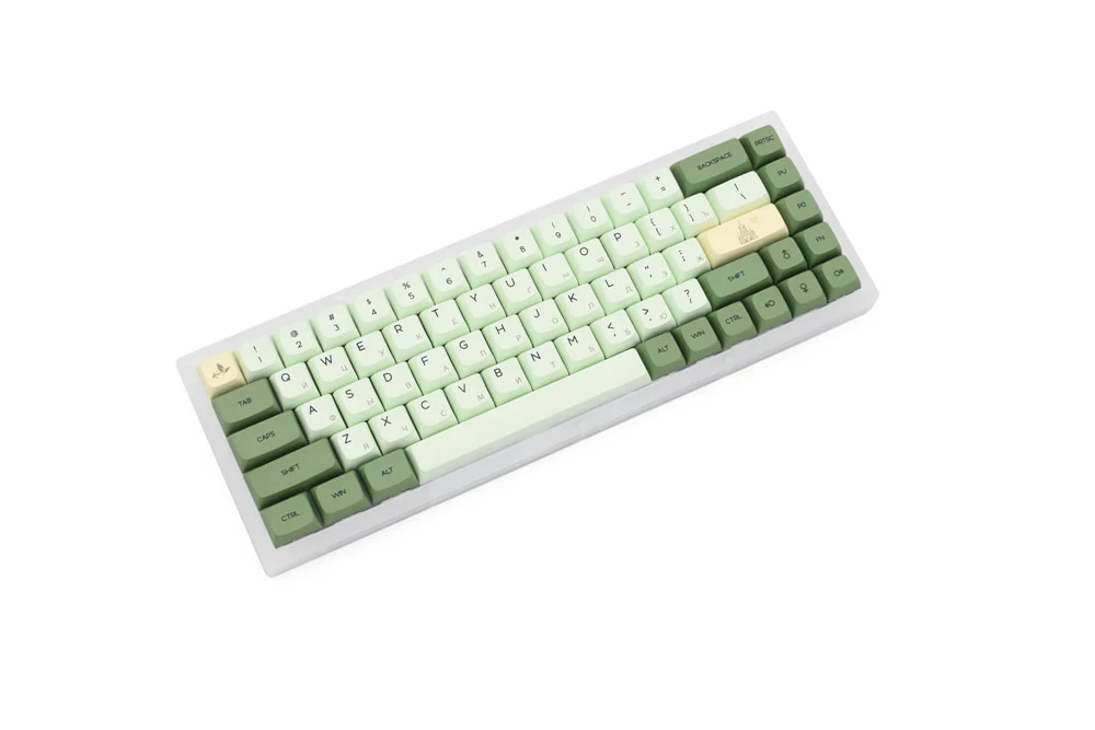 matcha green tea Dye Sub Keycap Set thick PBT for keyboard gh60 poker 87 tkl 104 ansi xd64 bm60 xd68 xd84 xd96 Janpanese - Image 10