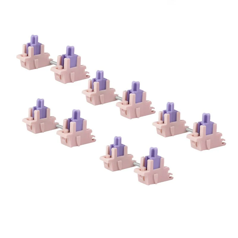 MMD Princess Plate Mounted Stabilizer V2 New Mould for Custom Mechanical Keyboard 2u 6.25u Cream Holy Panda POM Pink Pre Lubed - Image 11