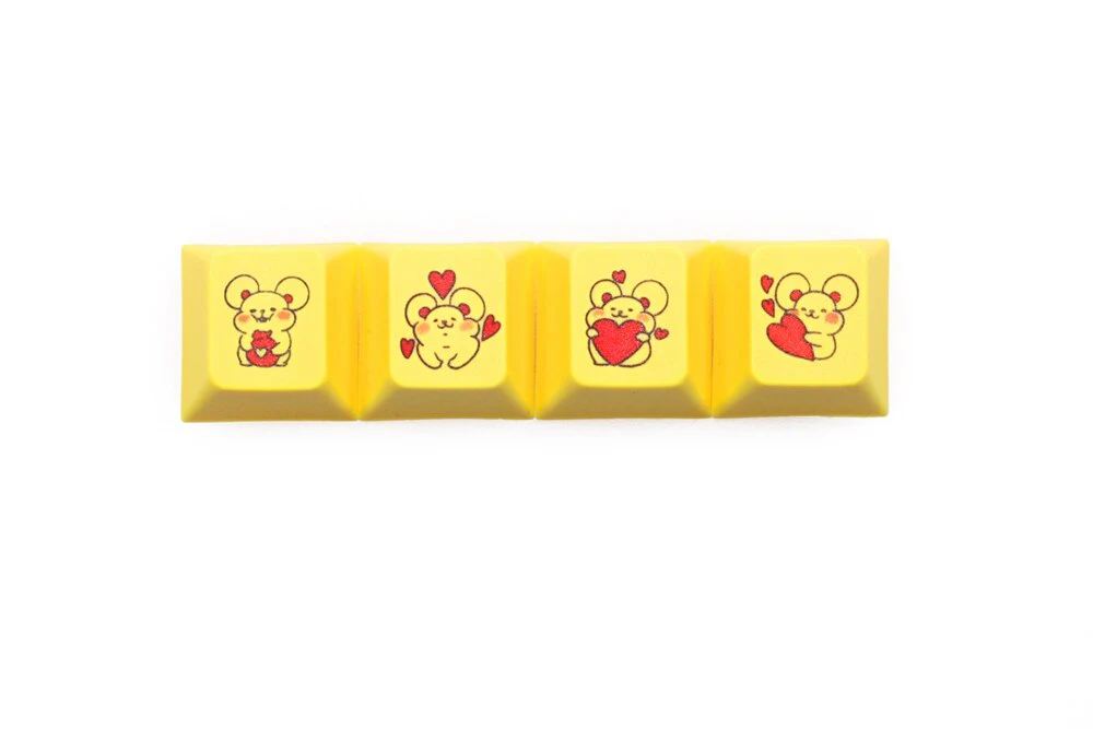 mStone Novelty cherry profile pbt keycap Dye Sub Good luck in the year of the rat Cute little mouse - Image 9