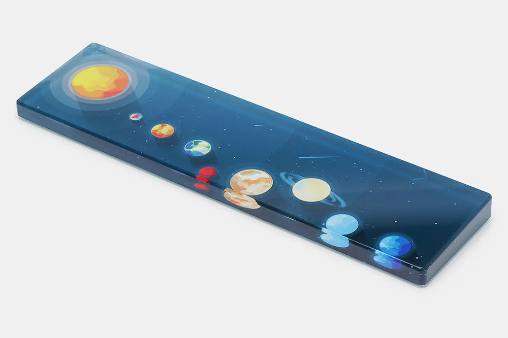 mStone PMMA Solar System Wrist Rest with Rubber Feet for mechanical keyboards gh60 xd60 xd64 80% 87 100% 104 xd84 BM60 BM65 BM68 - Image 5