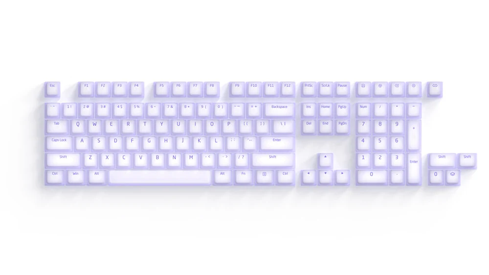 Nogi Cherry Profile ABS Silicone Keycap White Black Sakura Pep Very Peri for keyboard gh60 poker 87 tkl 104 ansi xd64 bm60 xd68 - Image 4