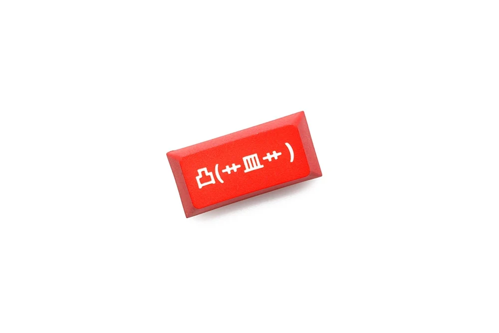 Novelty cherry profile dip dye pbt keycap laser etched emoj kaomoji backspace F-word - Image 9