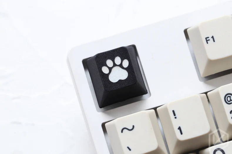 Novelty cherry profile dip dye sculpture pbt keycap for mechanical keyboard laser etched legend cat pad r1 1x black red blue - Image 4