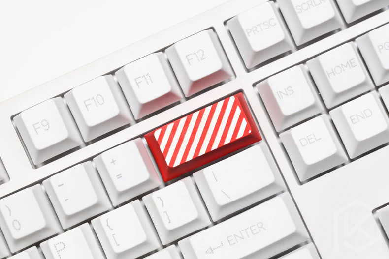 Novelty cherry profile dip dye sculpture pbt keycap for mechanical keyboard laser etched legend Stripe backspace red - Image 2