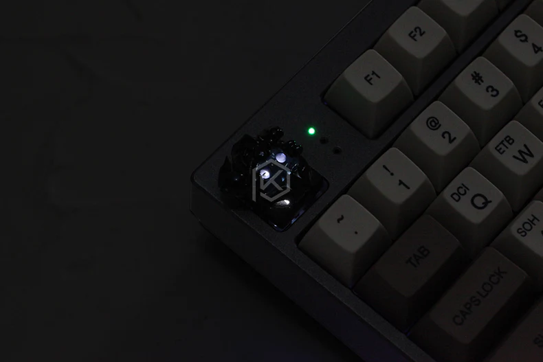 Novelty Shine Through Keycaps 3d printed print printing skull soldier custom mechanical keyboards light Cherry MX compatible Clear white DIY - Image 4