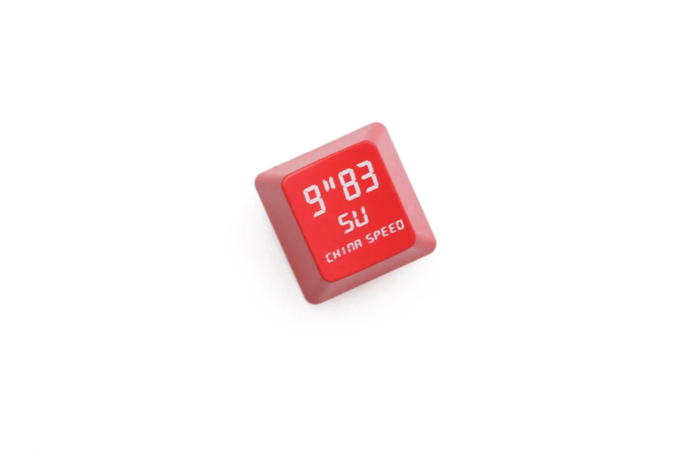 Novelty Shine Through Keycaps ABS Etched back lit black red r1 ESC 9'83" Su Bingtian China Speed Men's 100m semi-final - Image 2