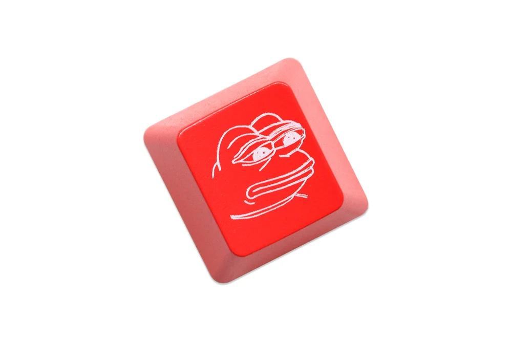 Novelty Shine Through Keycaps ABS Etched back lit black red r1 ESC Sad Frog THX meme Internet Trends - Image 9