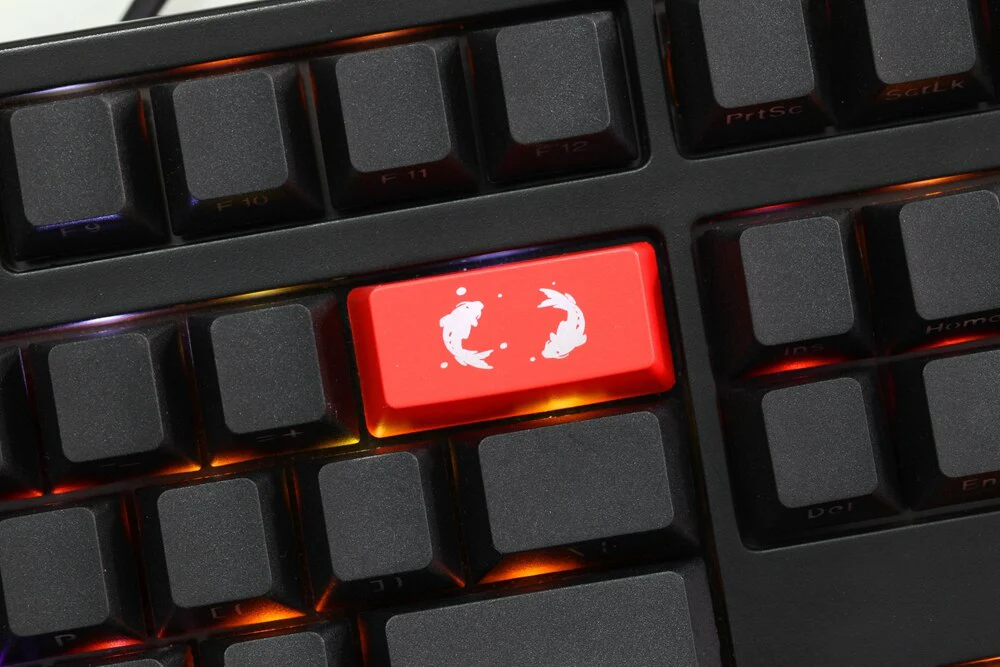 Novelty Keycaps ABS Etched Shine-Through koi fish black red enter backspace - Image 4