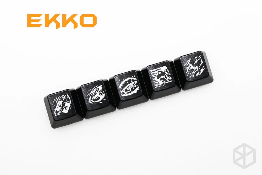 Novelty Shine Through Keycaps ABS Etched, Shine-Through lol black red r2 hero skill - Image 12