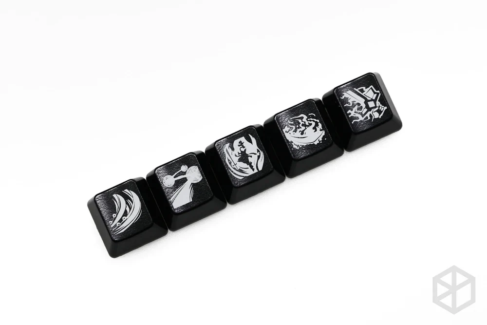 Novelty Shine Through Keycaps ABS Etched lol black red r2 hero skill Evelynn Team - Image 3