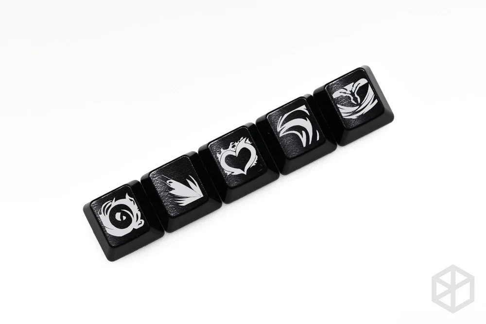 Novelty Shine Through Keycaps ABS Etched lol black red r2 hero skill Evelynn Team - Image 4