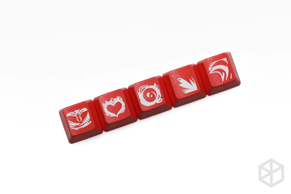 Novelty Shine Through Keycaps ABS Etched lol black red r2 hero skill Evelynn Team - Image 9
