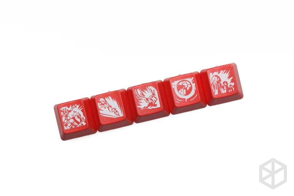 Novelty Shine Through Keycaps ABS Etched lol black red r2 hero skill Morgana Team - Image 10