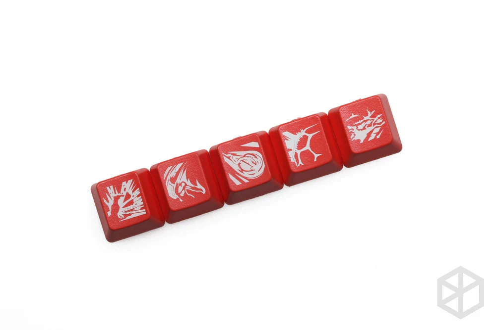 Novelty Shine Through Keycaps ABS Etched lol black red r2 hero skill Morgana Team - Image 8