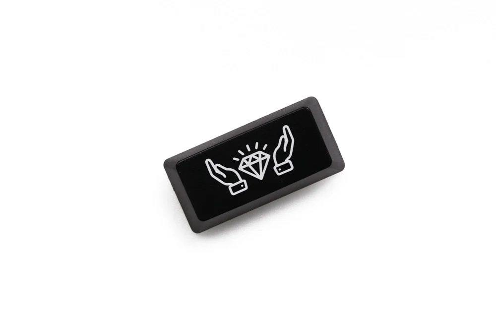 Novelty Shine Through Keycaps ABS Etched WSB concept stock black red for custom mechanical keyboard enter backspace esc - Image 13