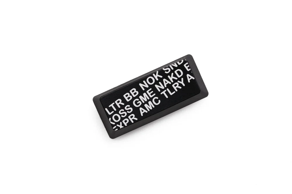 Novelty Shine Through Keycaps ABS Etched WSB concept stock black red for custom mechanical keyboard enter backspace esc - Image 2