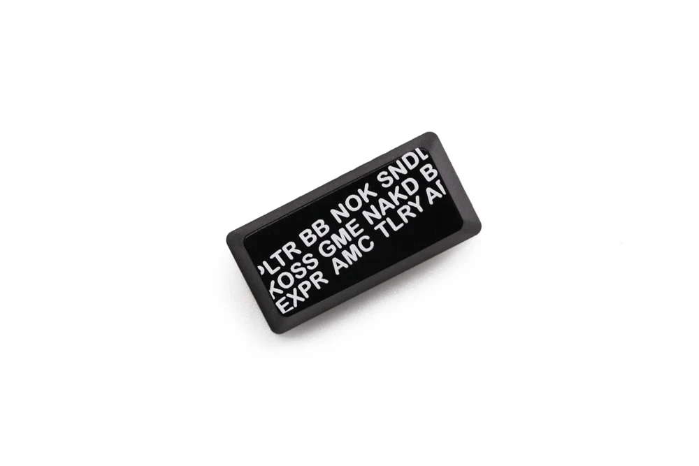 Novelty Shine Through Keycaps ABS Etched WSB concept stock black red for custom mechanical keyboard enter backspace esc - Image 6