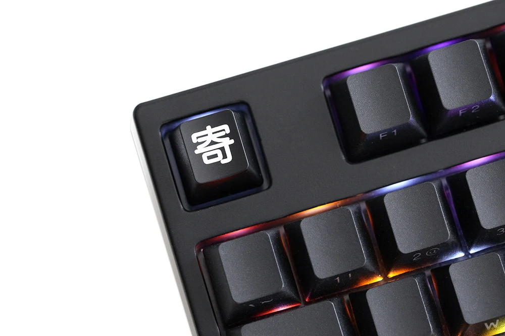 Novelty Shine Through Keycaps Ji GG Game Over ABS Laser Etched back lit black red ESC Enter Backspace OEM Profile Peace and Love - Image 3