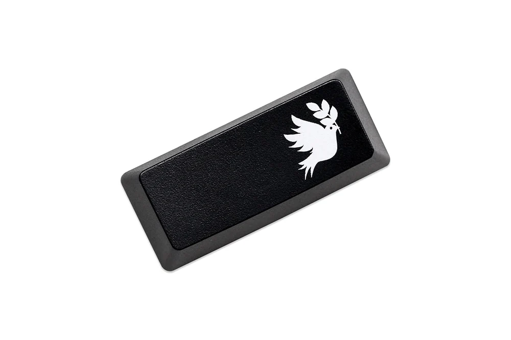 Novelty Shine Through Keycaps Peace Dove ABS Laser Etched back lit black red ESC Enter Backspace OEM Profile Peace and Love - Image 9