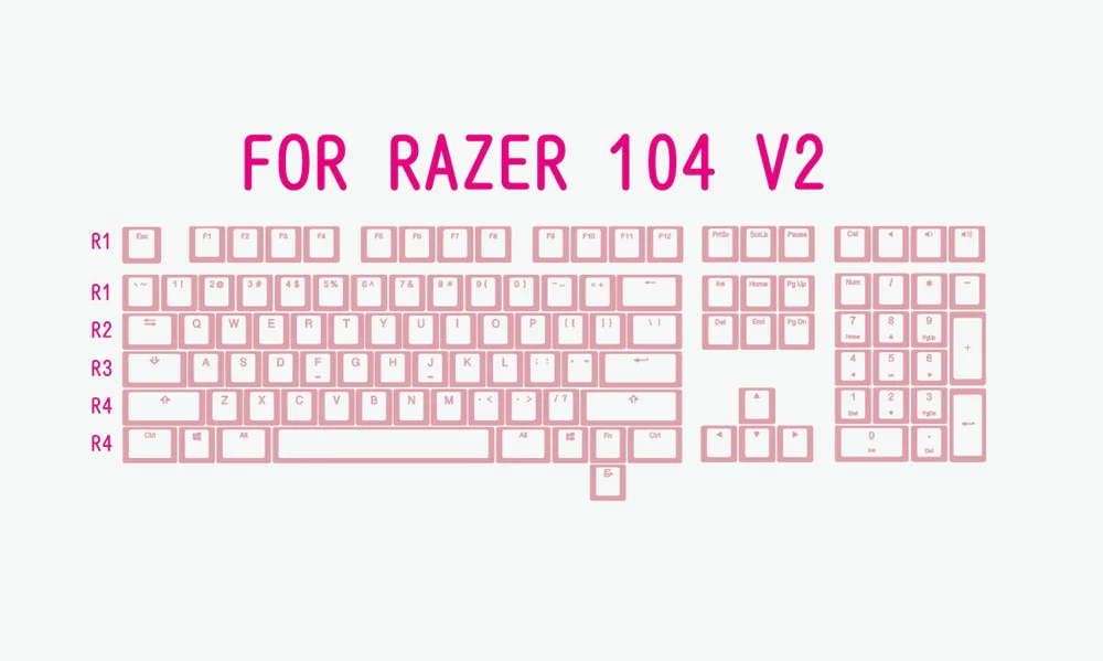 [Only Keycap] Pudding doubleshot keycap V2 pbt oem backlit for keyboard Pink White 60 87 tkl 104 108 ansi iso xd64 bm60 bm65 - Image 17