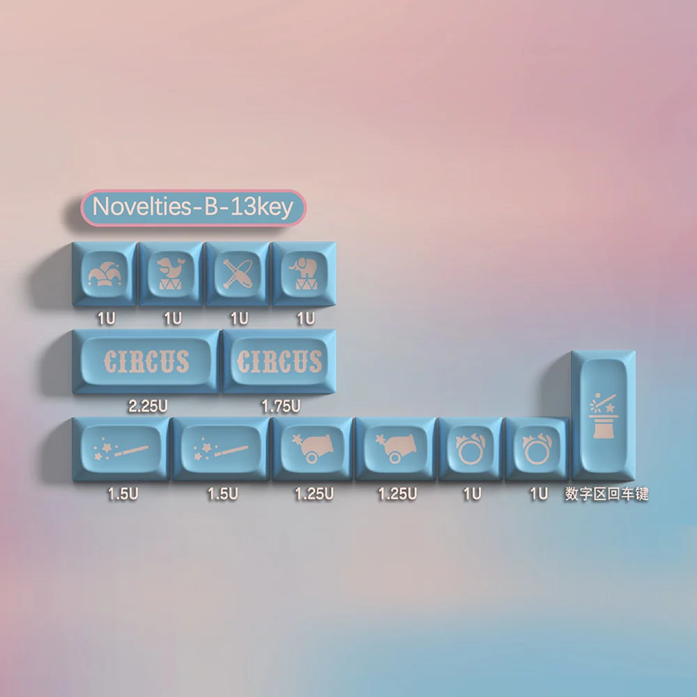 PGA ABS Circus Doubleshot Keycap Set PGA Profile for MX Stem Keyboard 60 87 104 xd64 xd68 xd84 xd87 BM60 CSTC75 BM65 BM68 - Image 7
