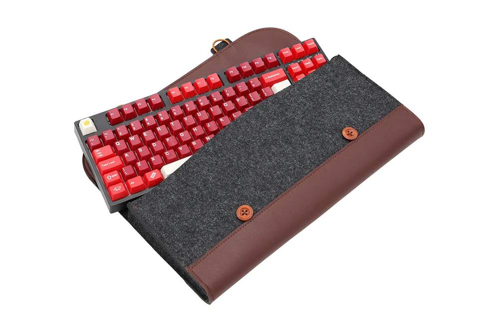 PU Felt keyboard carrying case bag for planck 40% 60% 80% 100% gh60 xd64 tada68 87 tkl 104 Ansi bm60 bm65 bm68 poker - Image 6
