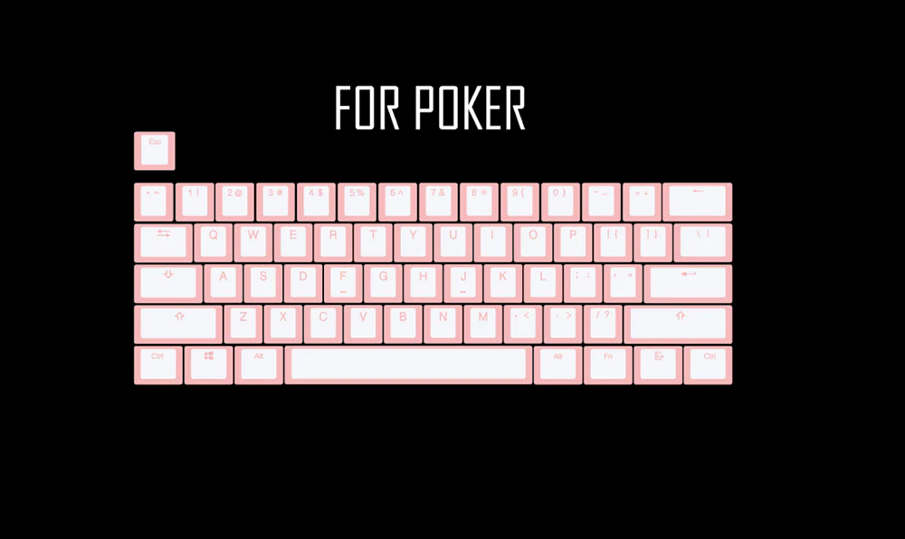 pudding pbt doubleshot keycap oem back light mechanical keyboards milk white pink black gh60 poker 87 tkl 104 108 ansi iso - Image 28