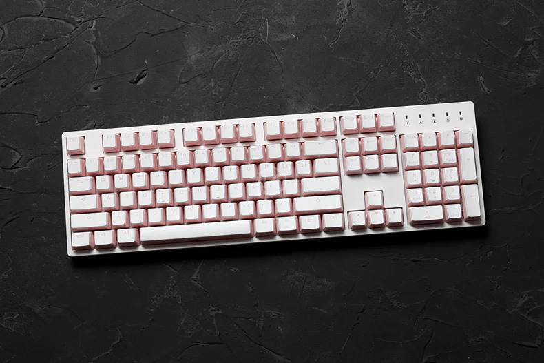 pudding pbt doubleshot keycap oem back light mechanical keyboards milk white pink black gh60 poker 87 tkl 104 108 ansi iso - Image 5