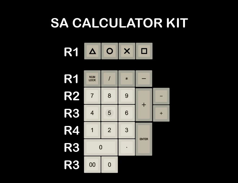 SA profile Dye Sub Keycap Set PBT retro beige for gh60 xd64 xd84 xd96 87 104 - Image 9