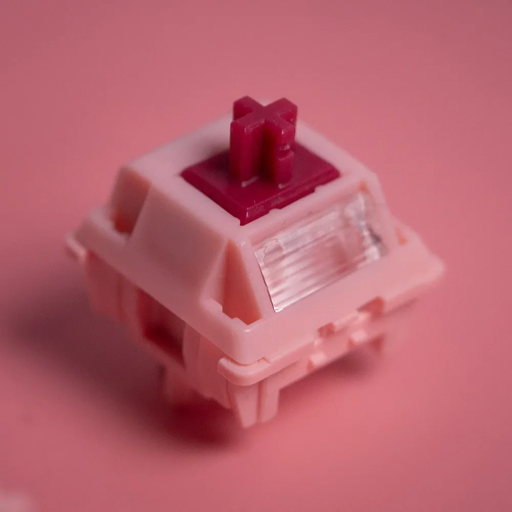 Sarokeys X Geon Strawberry Wine Red Switch V2 Linear switch MX Stem for Gaming Mechanical Keyboard Pre Lubed Long Spring LY Y3 - Image 2