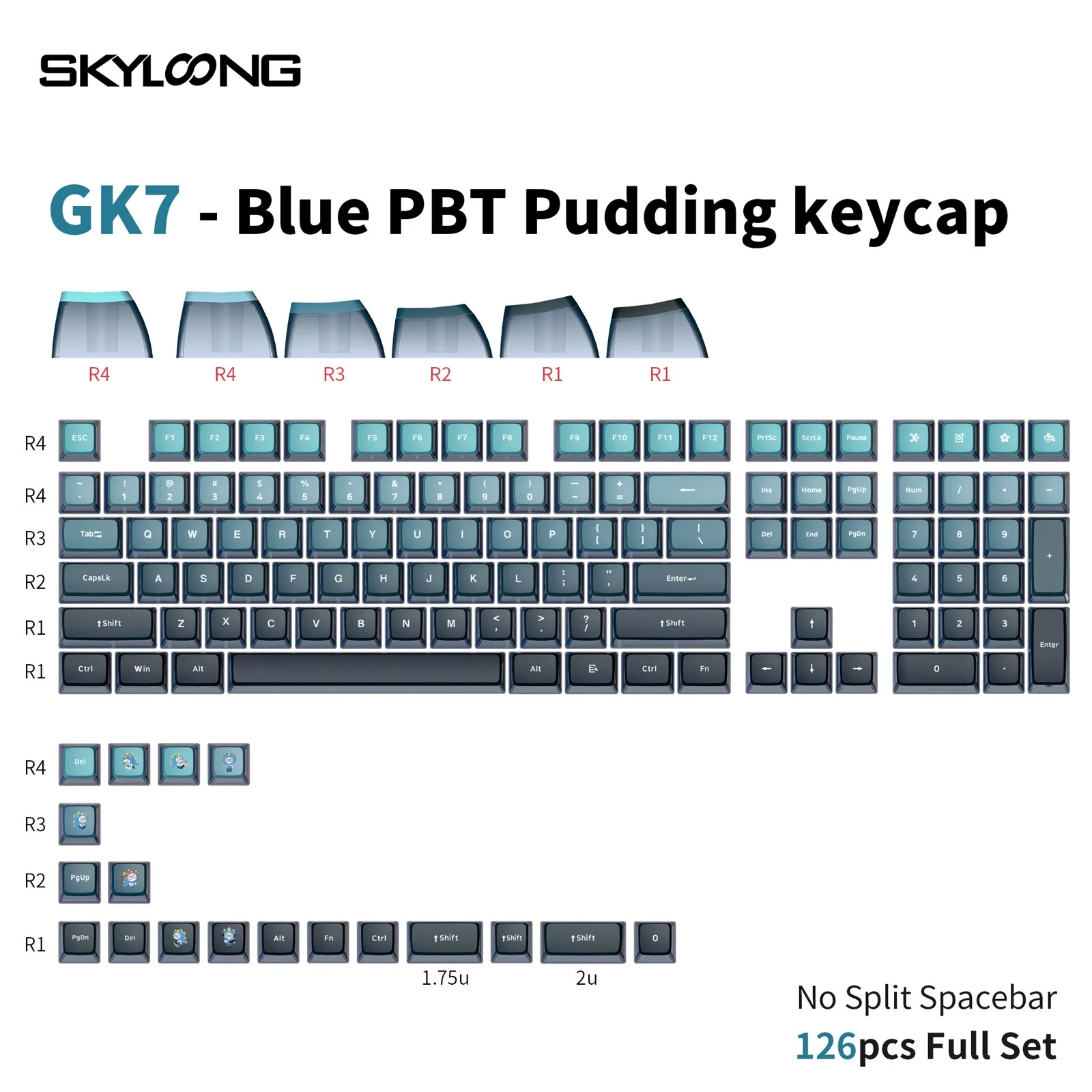 Skyloong Doubleshots and Dye Subbed Back Lit Jelly Keycap Set for keyboard GK7 Bm60 CSTC75 poker 87 tkl 104 Neon Pink Blush - Image 5