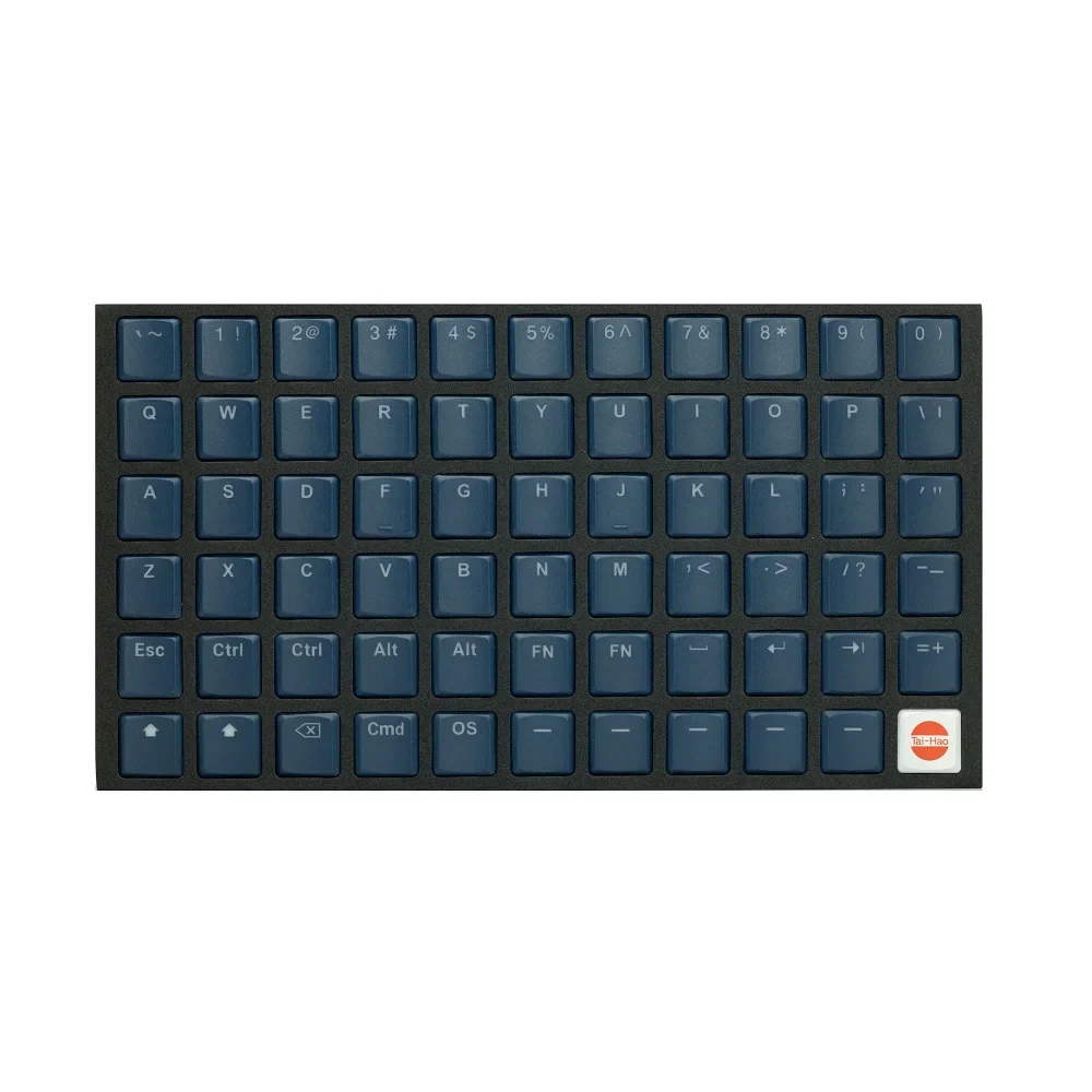 Taihao THT Navy Blue Keycap Thins Low Profile Keycaps For Gaming Mechanical Keyboard Kailh Choc 1350 or MX Switch Light Through - Image 3