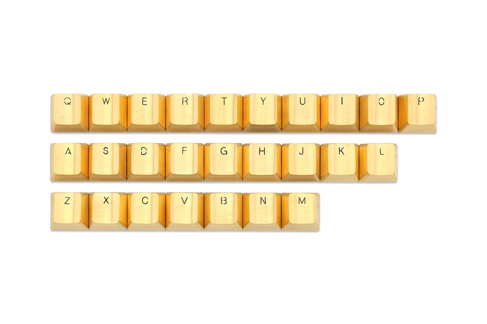 Teamwolf stainless steel MX Metal Keycap for keyboard Alpha 26 key light through back lit Black Blue Gold gradient - Image 4