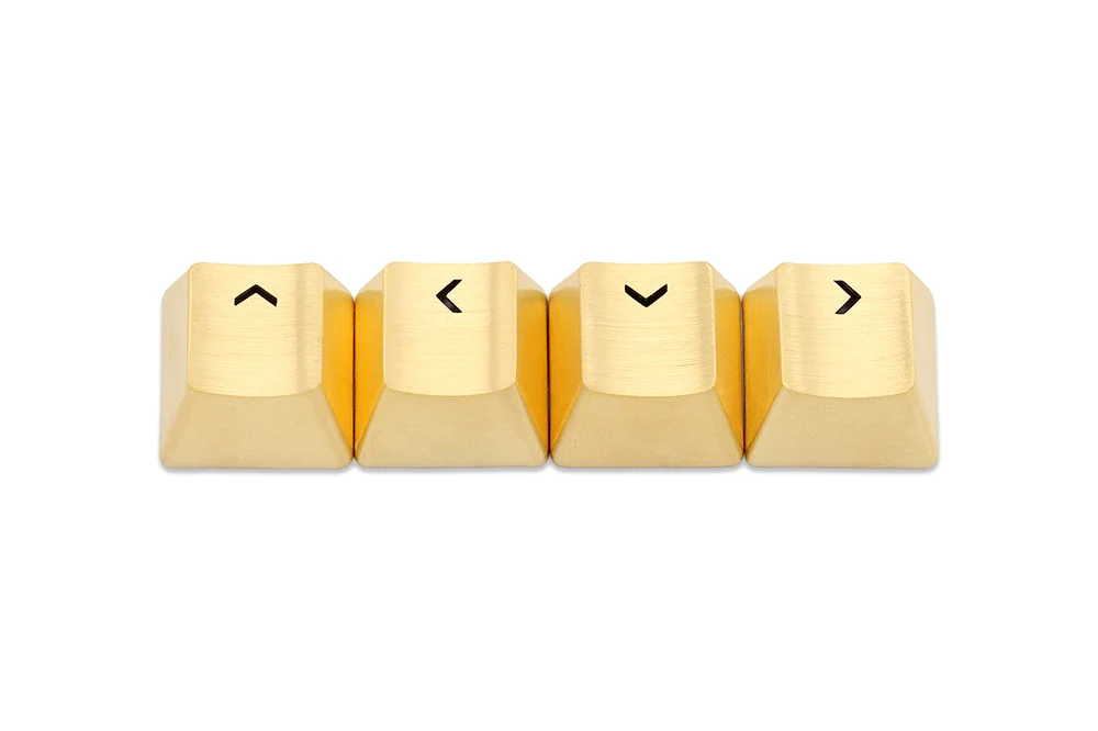 Teamwolf Arrow Key stainless steel MX Metal Keycap for keyboard gaming key  R4 light through back lit Black Blue Gold gradient - Image 3
