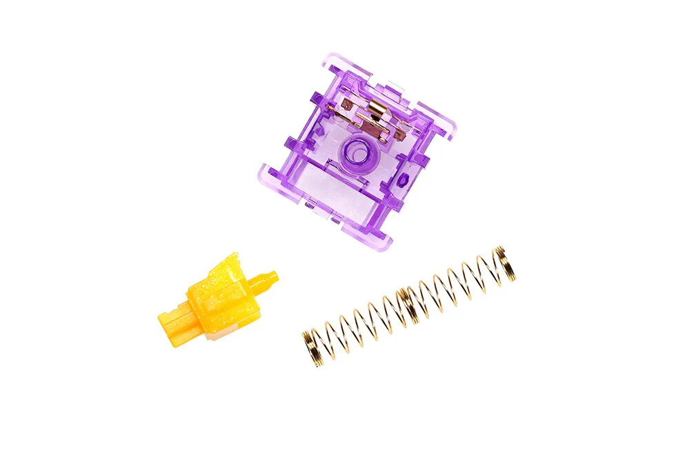 TECSEE Ice Grape Linear Switch 5pin RGB SMD 63.5g force mx switch for mechanical keyboard 60m Gold Sping PC Housing UHMWPE - Image 7