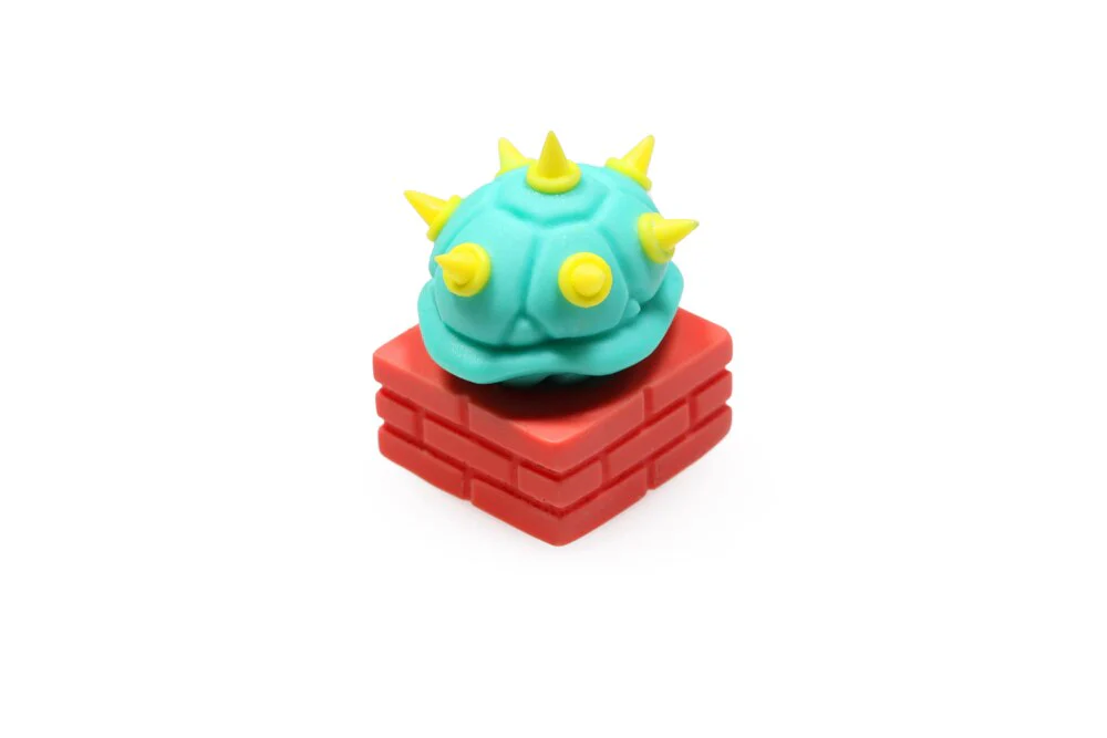 turtle with spikes Spiny handcraft Resin artisan keycaps for mx stem mechanical keyboards Yellow red green black blue White - Image 2