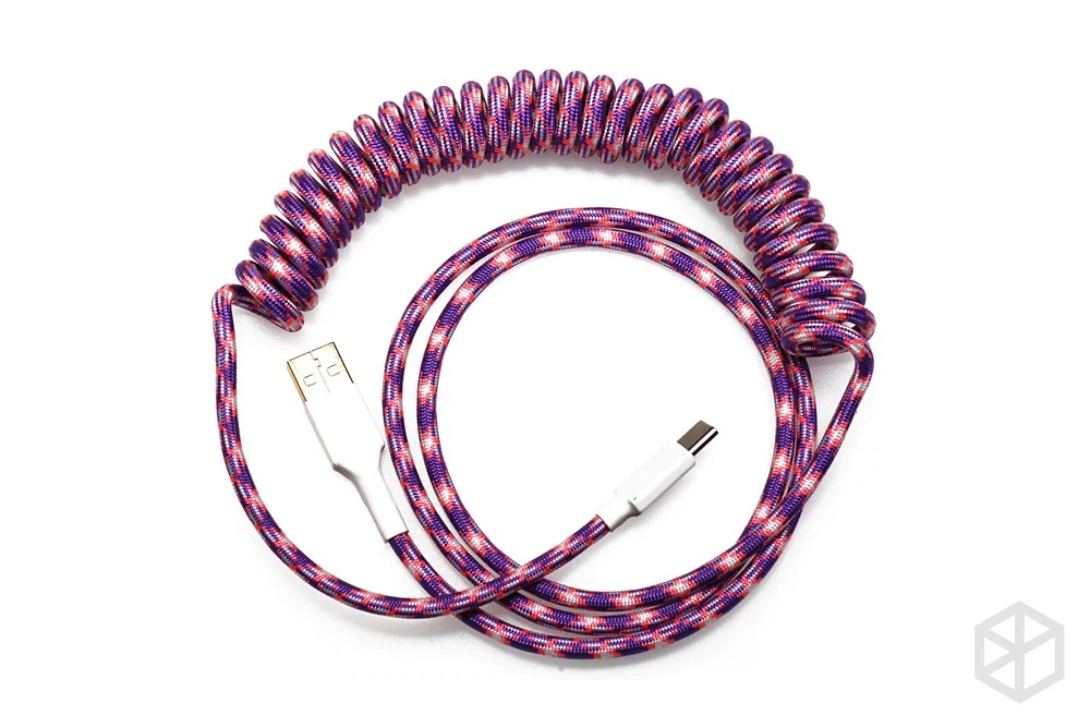 [Wholesale] DIY nylon usb c port coiled Cable Mechanical Keyboard - Image 3