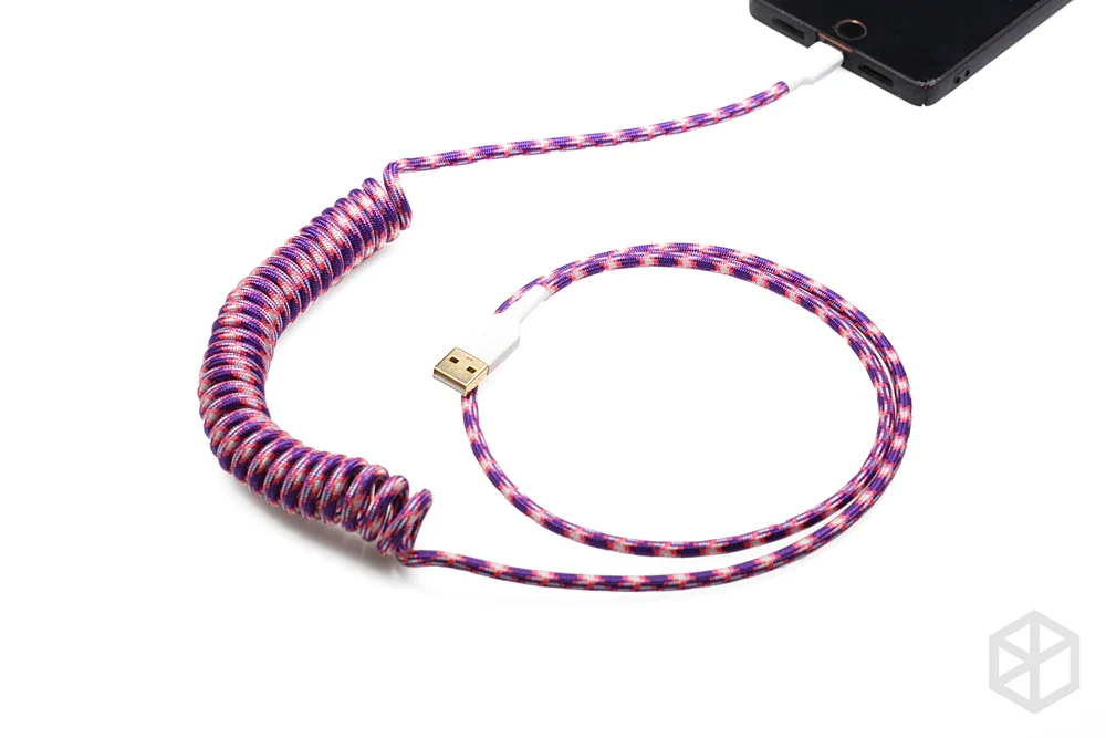 [Wholesale] DIY nylon usb c port coiled Cable Mechanical Keyboard - Image 8