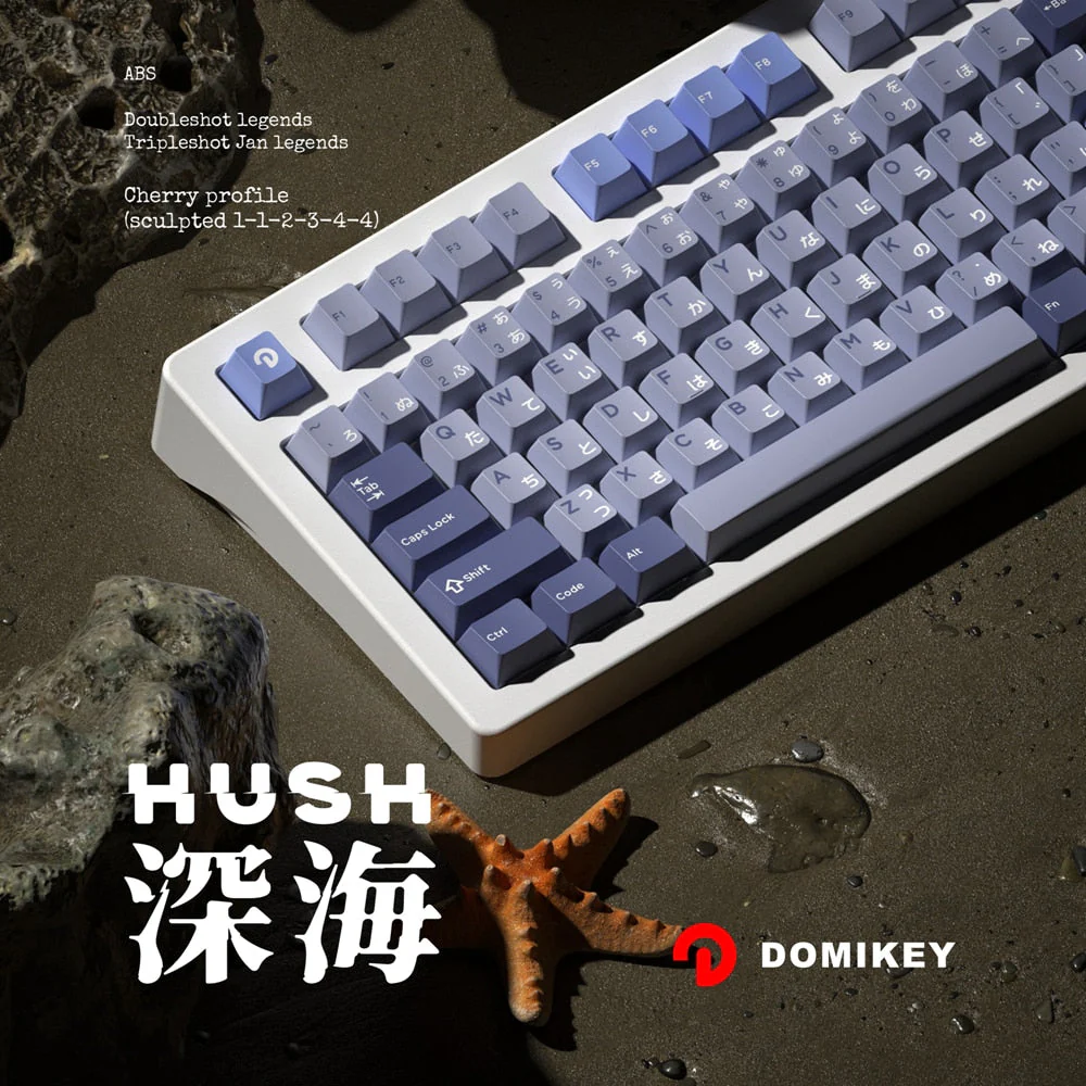 [Wholesale]Domikey Hush Deep Sea Cherry Profile abs doubleshot keycap for mx keyboard poker 87 104 xd64 xd68 xd84 BM60 BM65 BM68 BM80 - Image 3
