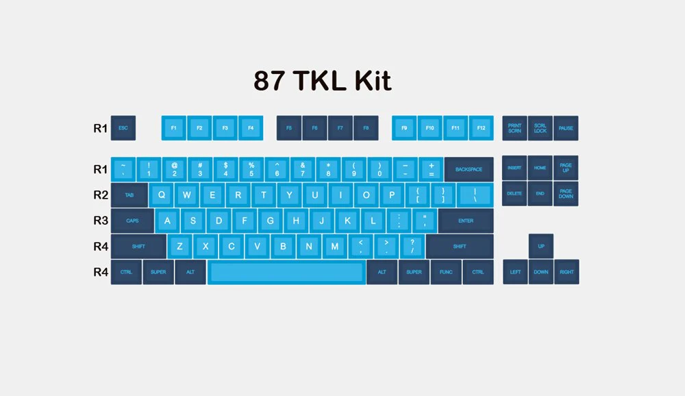 [Wholesale] Domikey SA abs doubleshot keycap set Blue Wave SA for mx stem keyboard poker 87 104 gh60 xd64 xd68 xd84 xd87 bm60 bm65 bm68 - Image 3