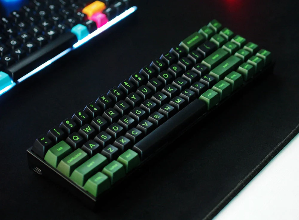 [Wholesale]Domikey SA abs doubleshot keycap semiconductor mx stem keyboard  green black - Image 3