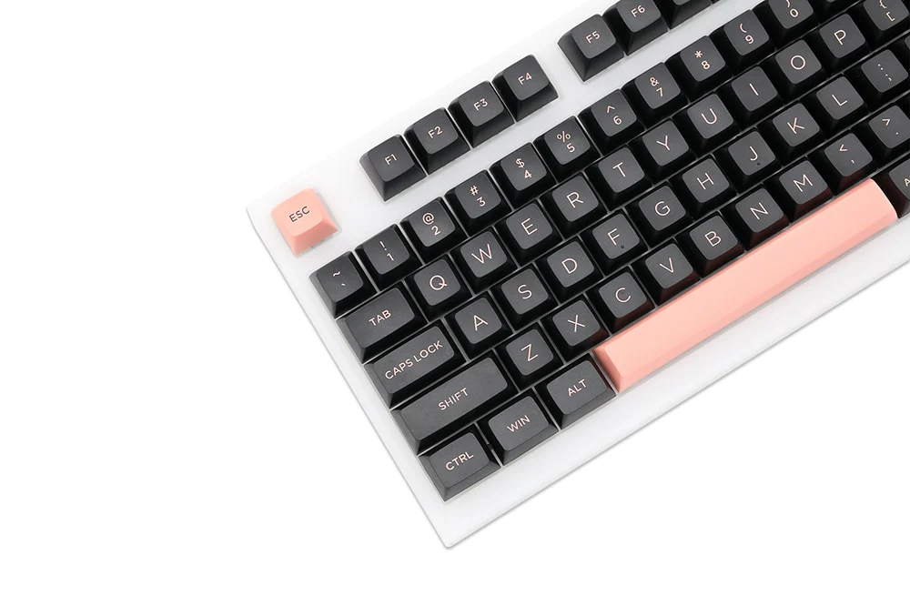 WM OSA Profile Black Pink PBT doubleshot keycap for mx stem keyboard all in One 60 87 104 tkl ansi bm60 bm65 bm68 xd64 xd68 - Image 3