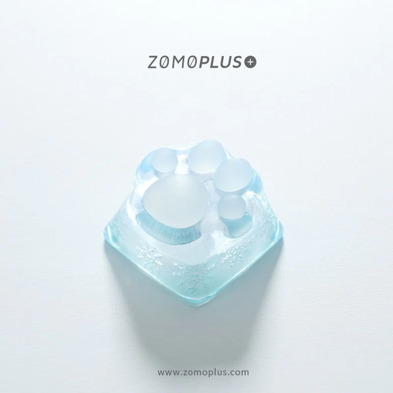 ZOMO PLUS 3D Printed Resin Silicone Cat Paw Keycap ABS & Silicon Artisan Keycap for Mechanical Keyboard Cyan Pink Sakura - Image 7